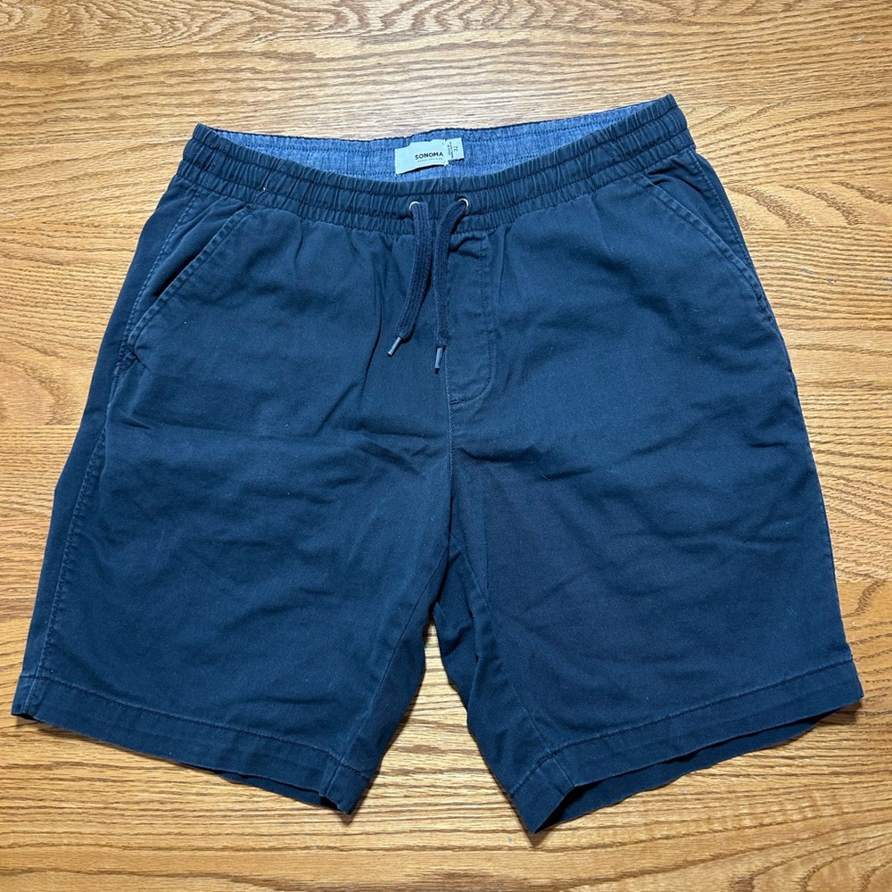 Men’s Sonoma Drawstring Waist Shorts Dark Blue Size 32